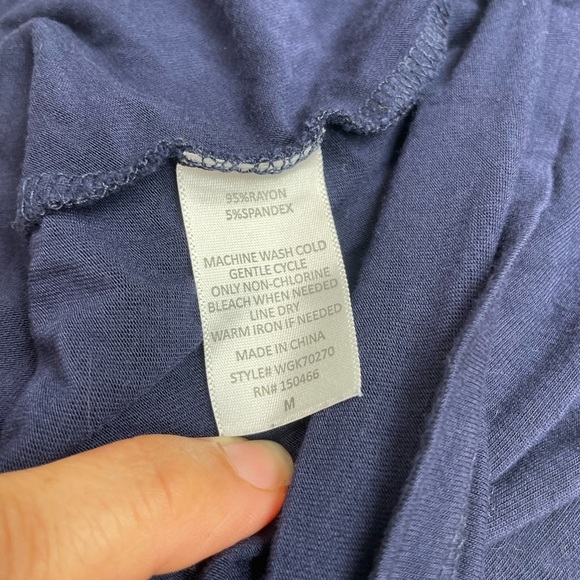 Market & Spruce Navy Short Sleeve Pocket T-Shirt Dress | Size M - Picture 6 of 9